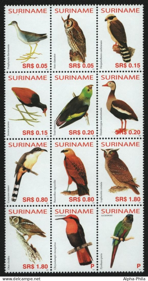 Surinam 2005 - Mi-Nr. 2010-2021 ** - MNH - Vögel / Birds - Suriname