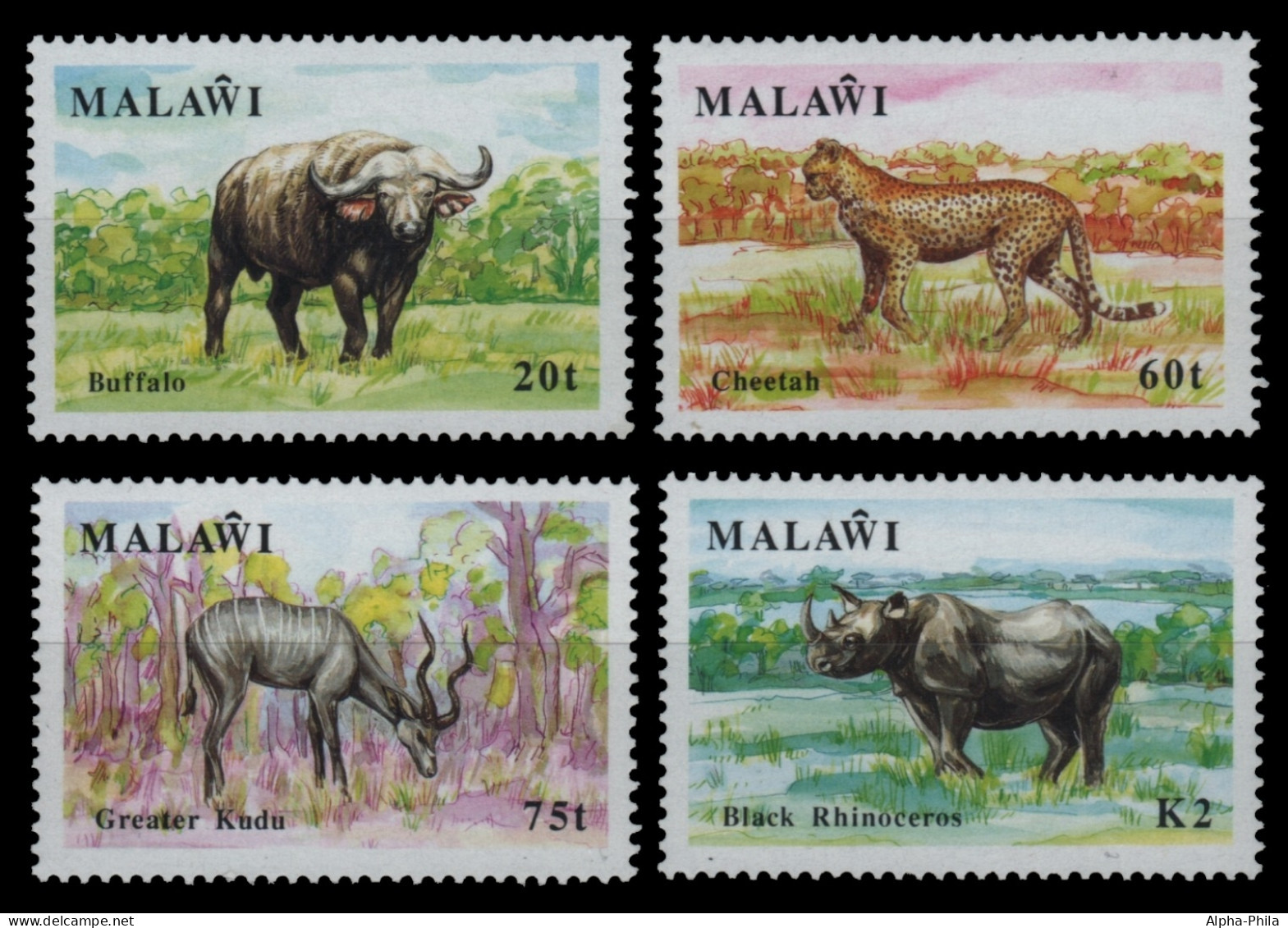 Malawi 1991 - Mi-Nr. 565-568 ** - MNH - Wildtiere / Wild Animals - Malawi (1964-...)
