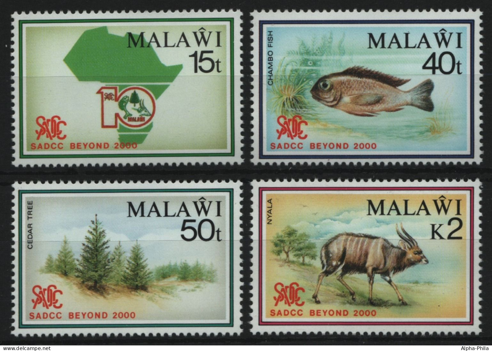 Malawi 1990 - Mi-Nr. 553-556 ** - MNH - Wildtiere / Wild Animals - Malawi (1964-...)