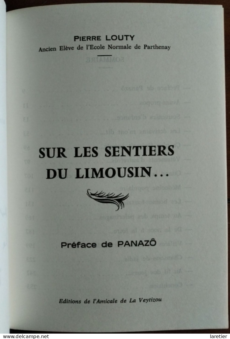 Sur Les Sentiers Du Limousin - Pierre Louty - Préface De Panazô - Dédicace De L'auteur. - Limousin