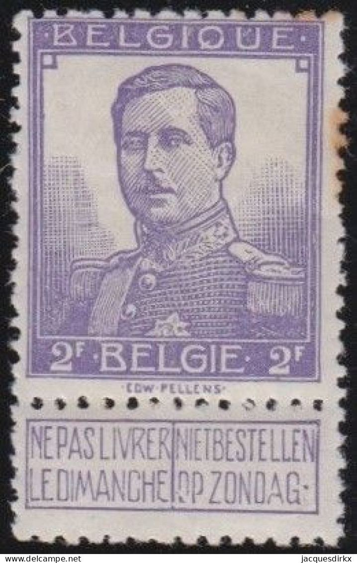 Belgie  .   OBP    .    117    .    *    .   Ongebruikt Met Gom    .   /   .    Neuf Avec Gomme - 1912 Pellens