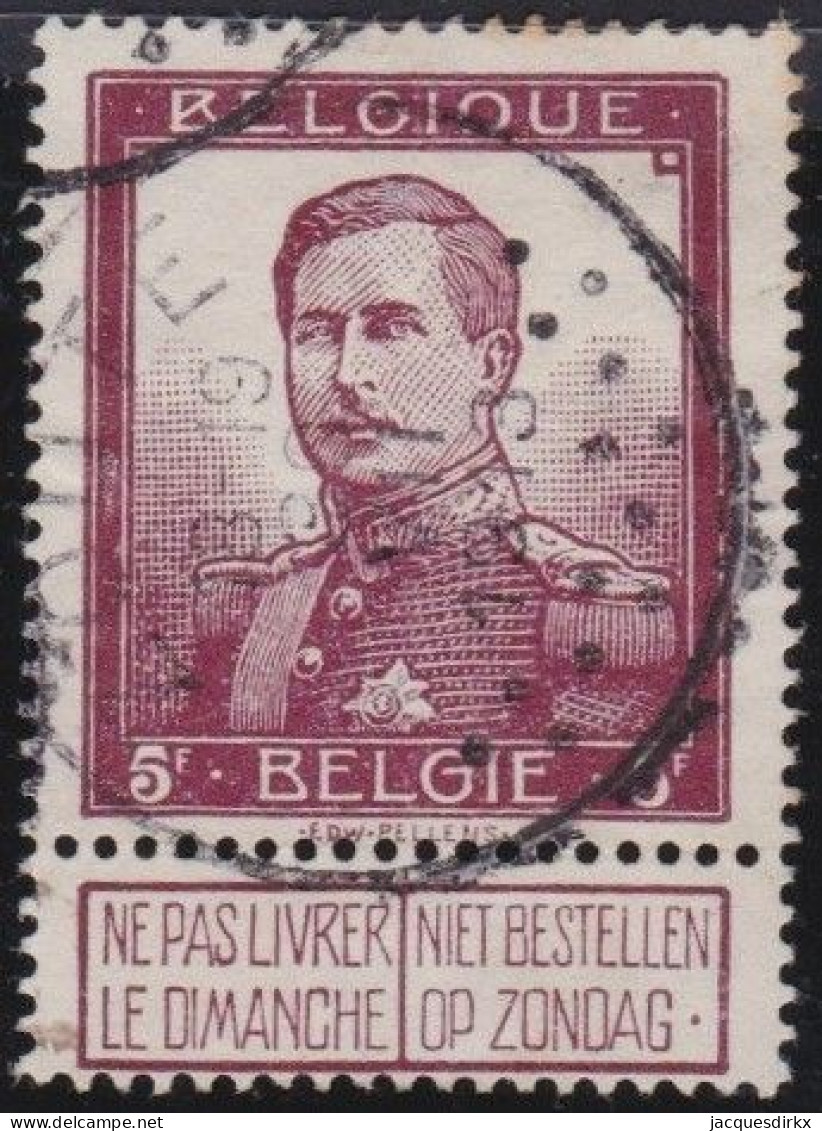 Belgie  .   OBP    .    122     .    O     .   Gestempeld     .   /   .    Oblitéré - 1912 Pellens