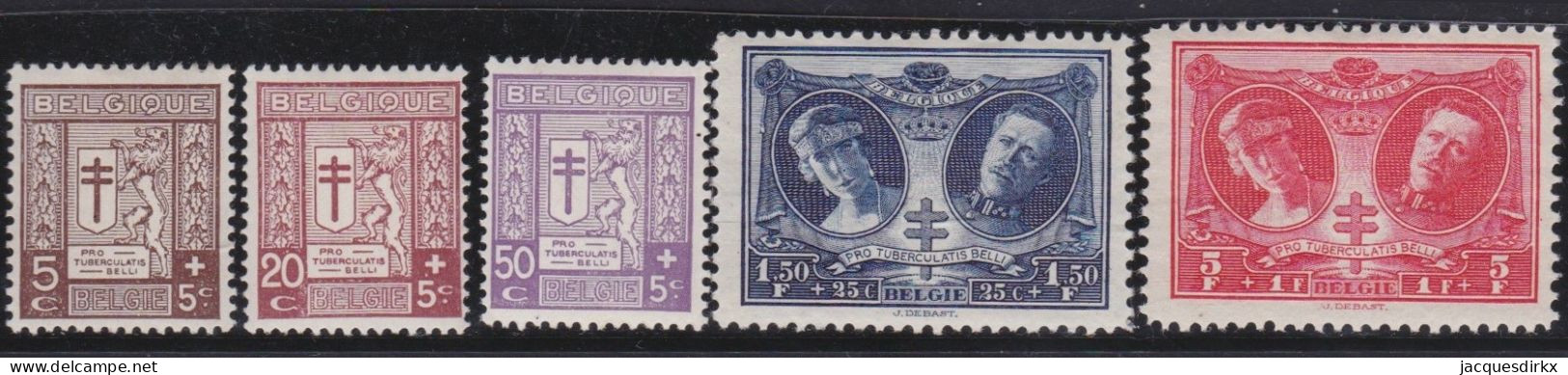 Belgie  .   OBP    .    240/244    .    *    .   Ongebruikt Met Gom    .   /   .    Neuf Avec Gomme - Unused Stamps