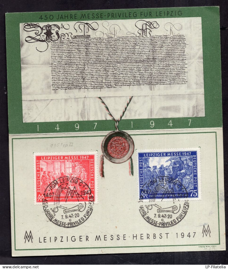 Deutsche Post - 1947 - 450 Jahre Messe- Privileg Für Leipzig - Leipziger Messe Herbst 1947 - Used