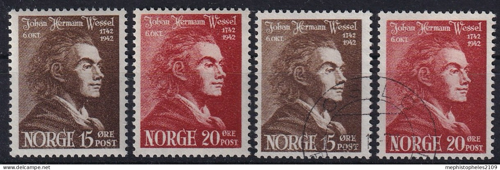 NORWAY 1943 - MNH/canceled - Mi 272, 273 - Nuovi