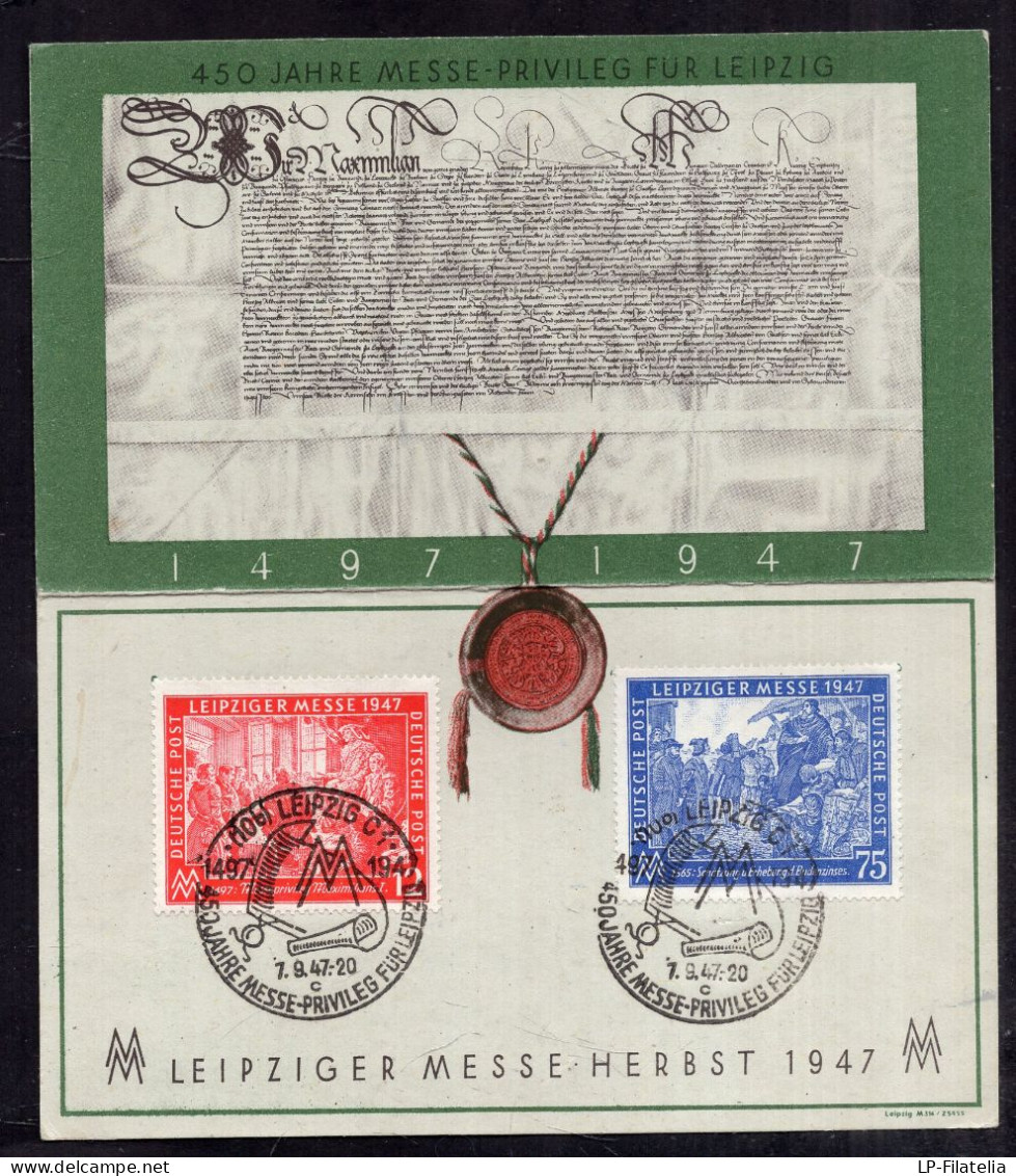 Deutsche Post - 1947 - 450 Jahre Messe- Privileg Für Leipzig - Leipziger Messe Herbst 1947 - Gebraucht