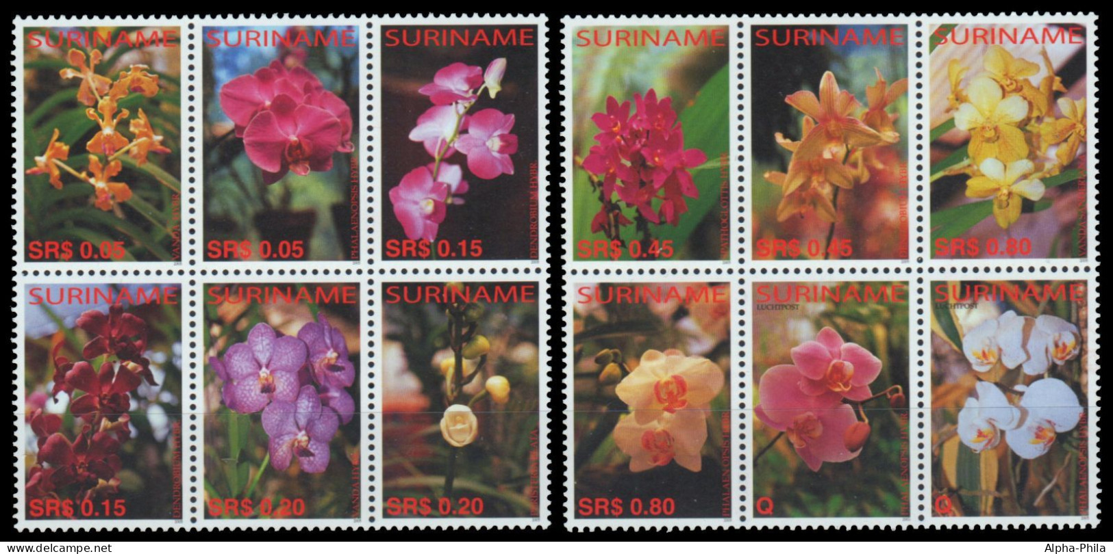 Surinam 2005 - Mi-Nr. 1995-2006 ** - MNH - Orchideen / Orchids - Suriname