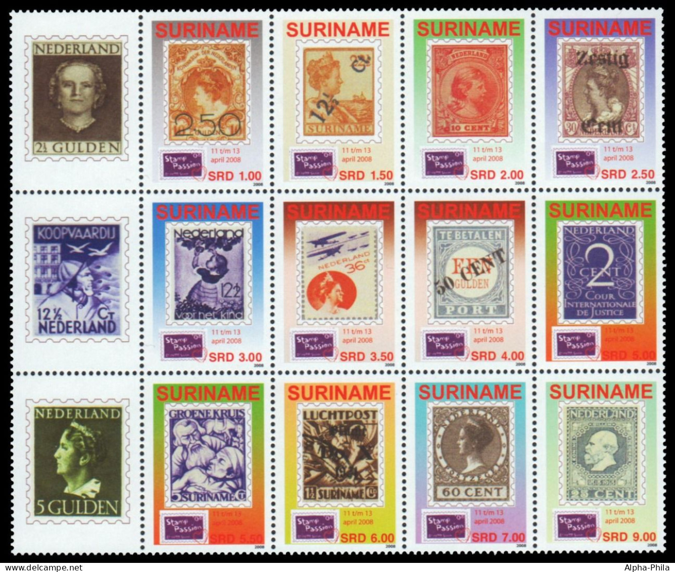 Surinam 2008 - Mi-Nr. 2200-2211 ** - MNH - Marke Auf Marke - Suriname