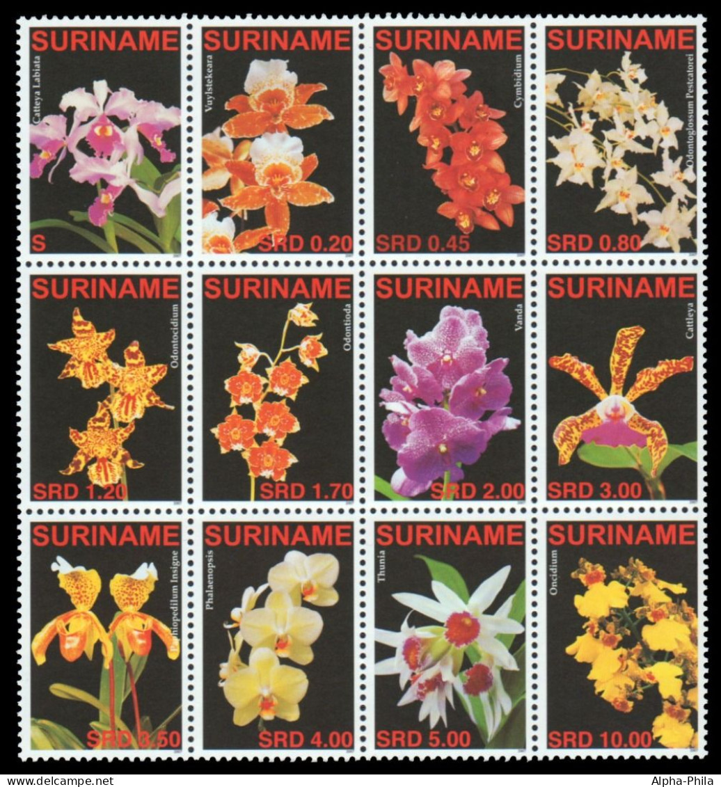 Surinam 2007 - Mi-Nr. 2090-2101 ** - MNH - Orchideen / Orchids - Suriname