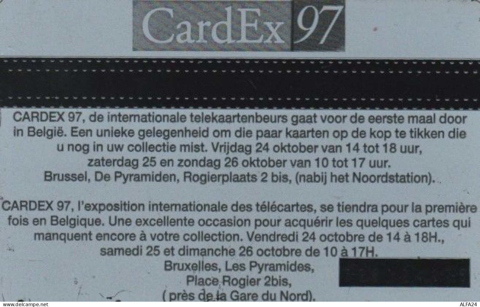 PHONE CARD BELGIO CARDEX 97 (E58.19.4 - Without Chip