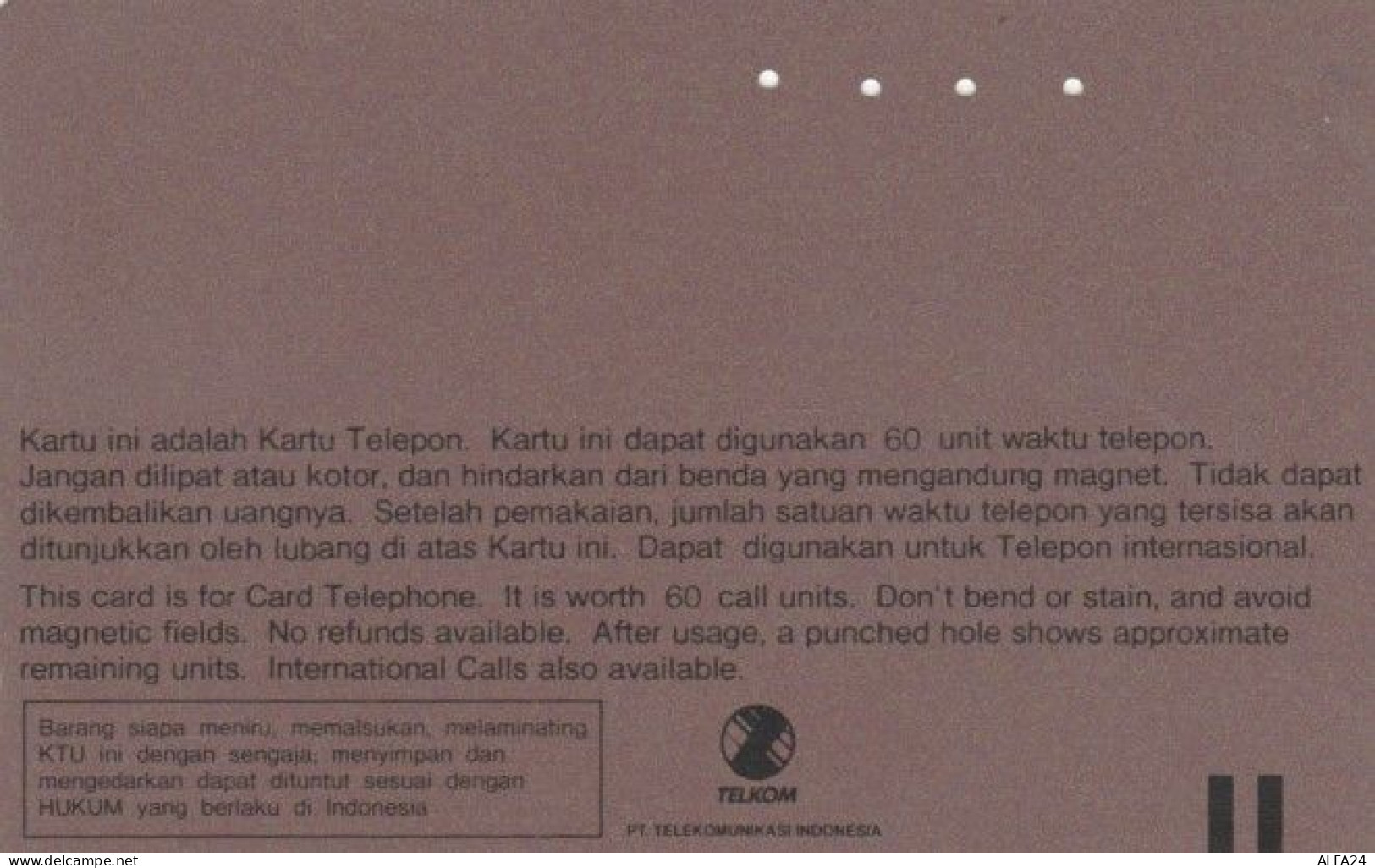 PHONE CARD INDONESIA (E58.16.8 - Indonésie