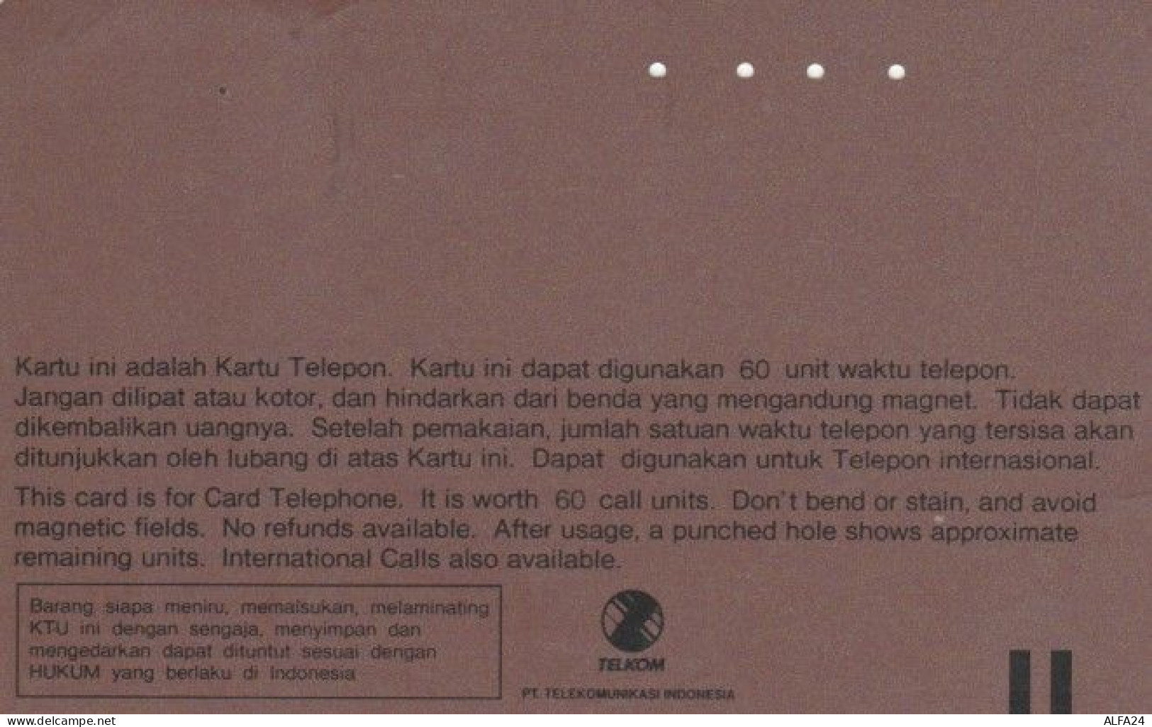 PHONE CARD INDONESIA (E58.16.1 - Indonésie