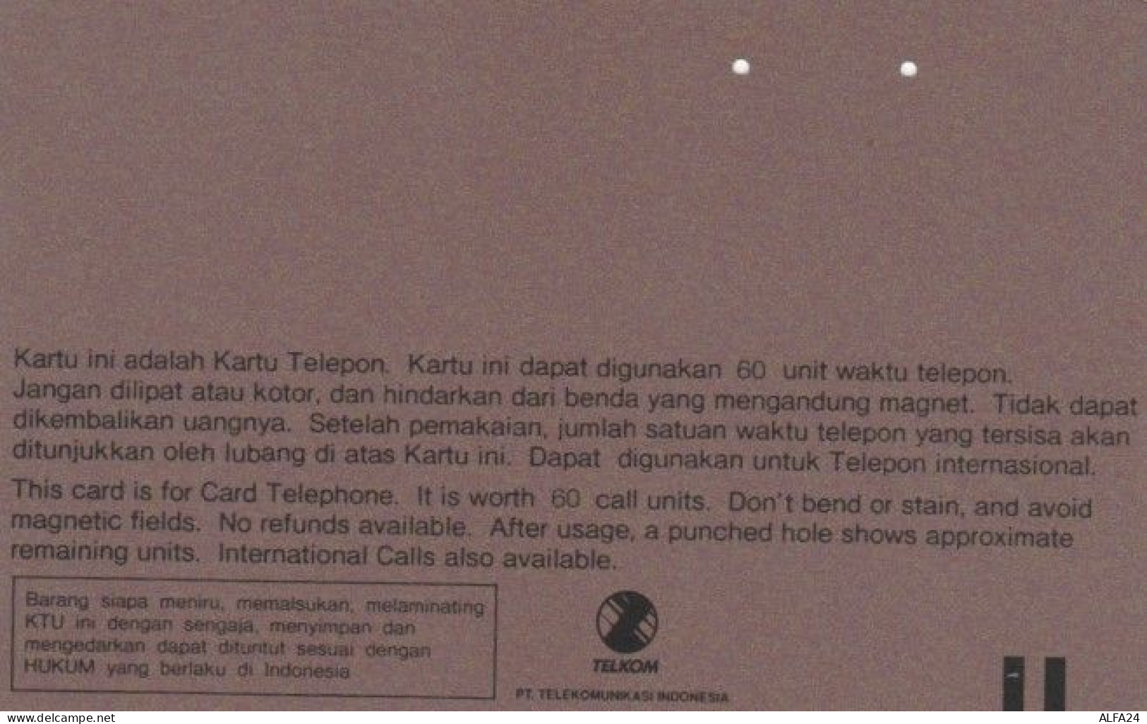 PHONE CARD INDONESIA (E58.14.8 - Indonésie