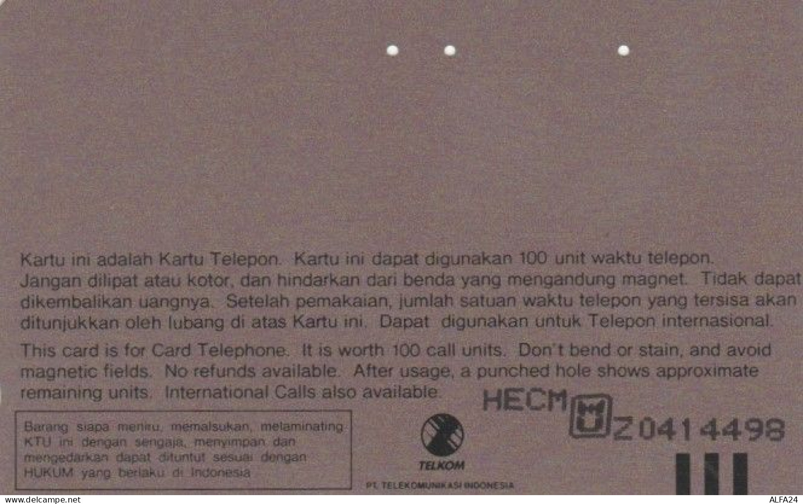 PHONE CARD INDONESIA (E58.14.4 - Indonesia