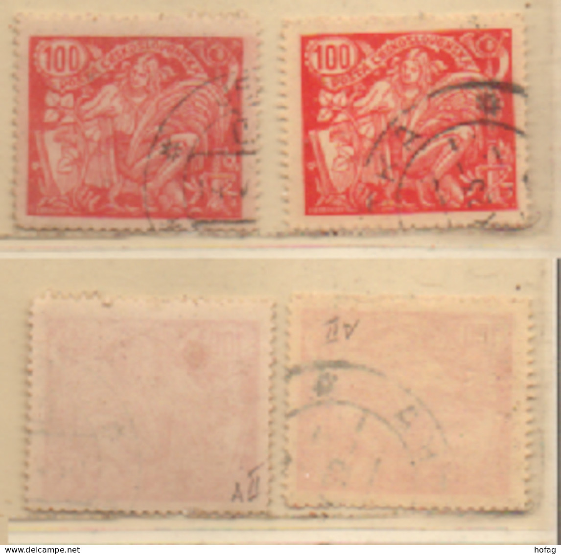 Tschechoslowakei 1923 Landwirtschaft Wissenschaft MiNr. 202 AII 2 Marken Farbe Siehe Bild/Beschreibung Gestempelt - Used Stamps