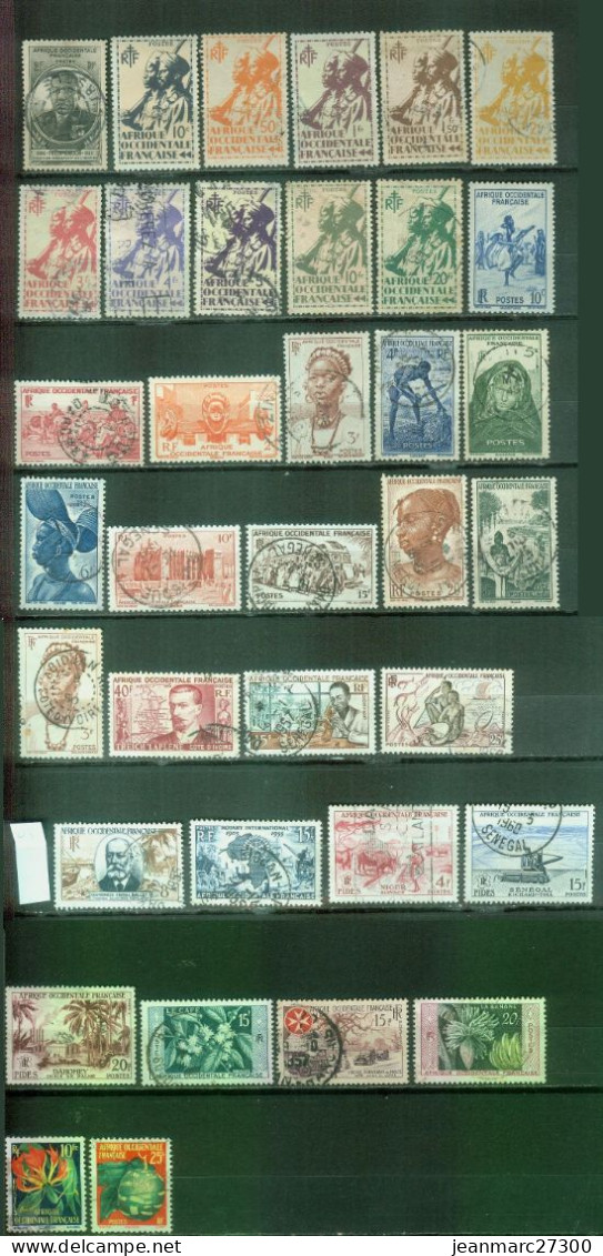 FRANCE COLONIES - AOF05 YT N° 2 4 7 11 13 14 15 17 19 20 22 24 30 33 34 36 à 42 44 47 48 à 50 53 57 58 60 62 63 67 68 69 - Used Stamps