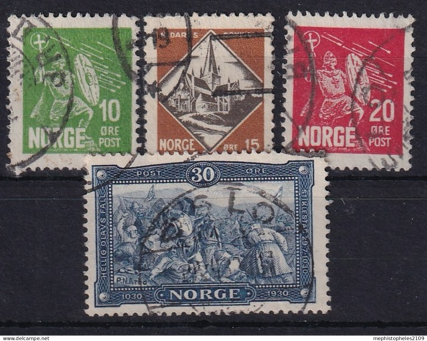 NORWAY 1930 - Cancelerd - Mi 155-158 - Gebruikt