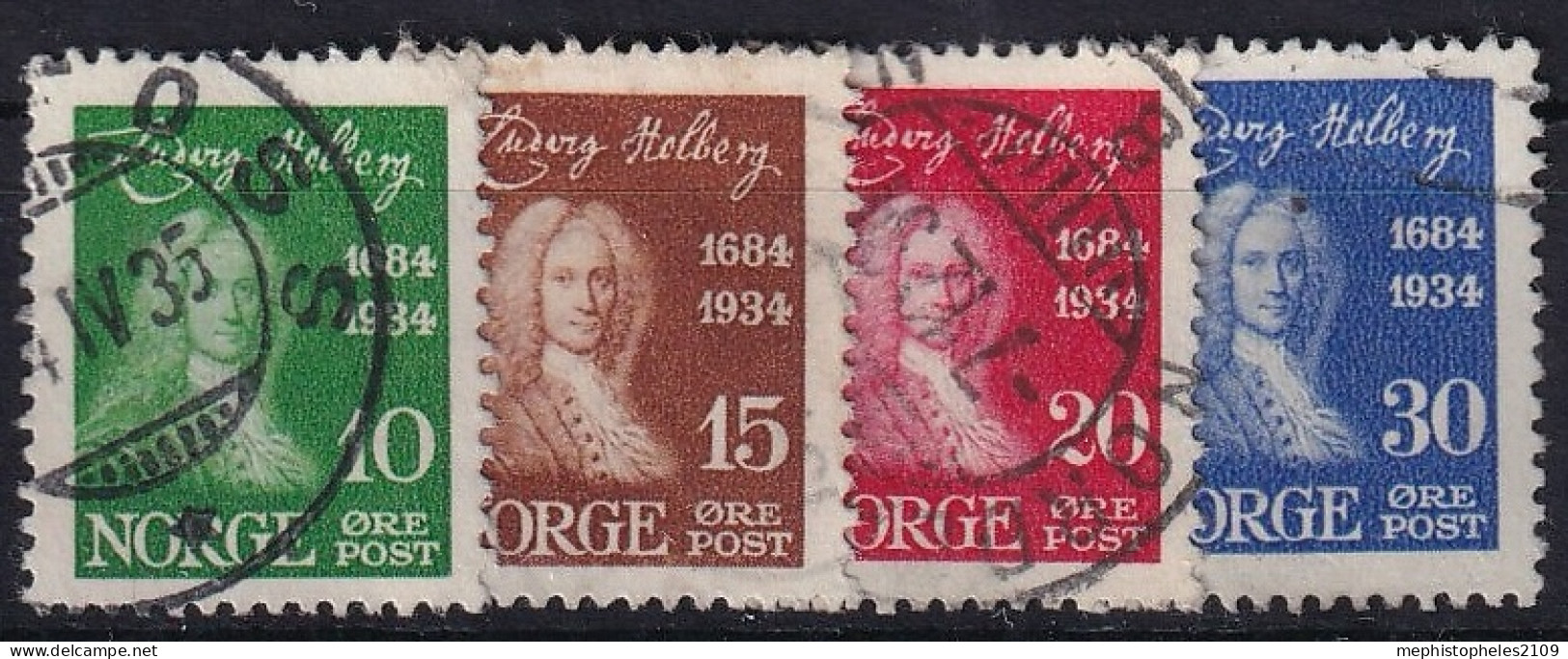 NORWAY 1934 - Cancelerd - Mi 168-171 - Used Stamps