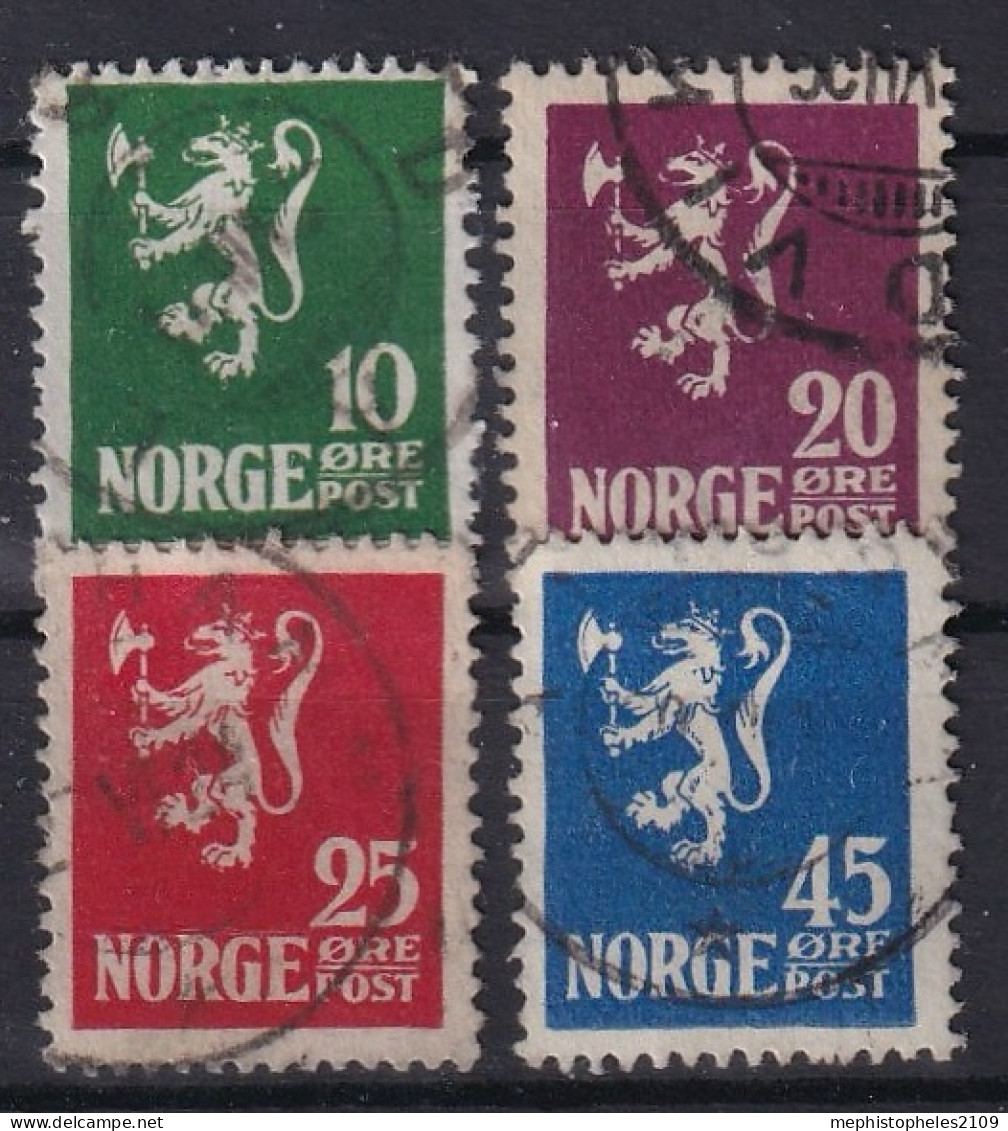 NORWAY 1925 - Cancelerd - Mi 116-119 - Usados