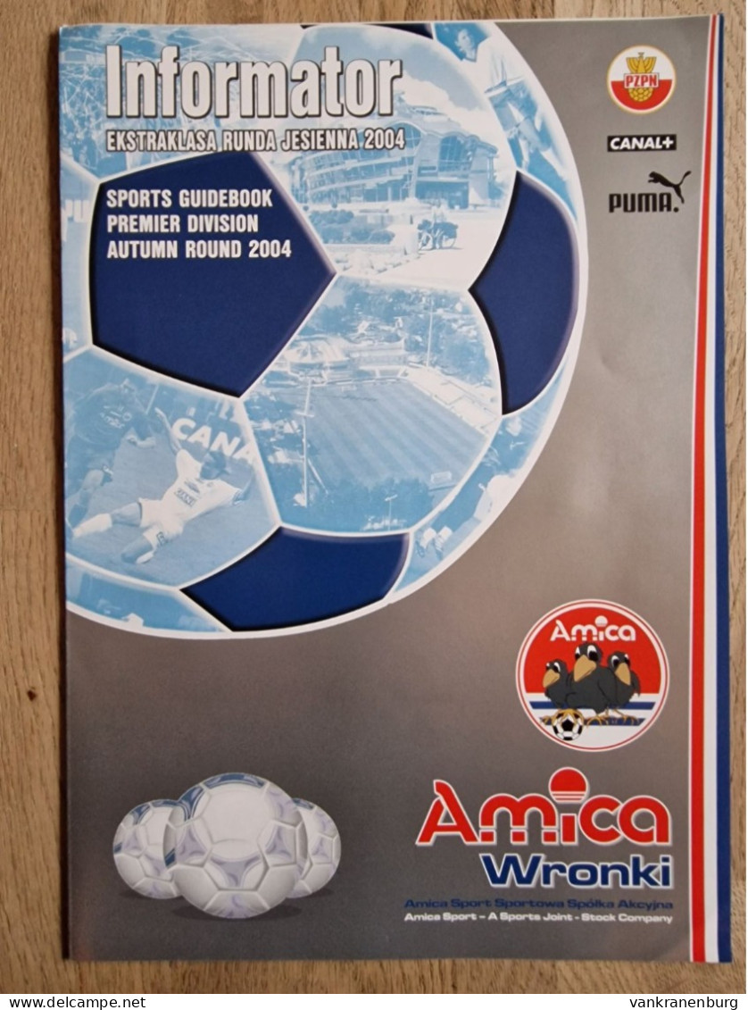 Programme Amica Wronki - AZ Alkmaar - 25.11.2004 - UEFA Cup - Football Soccer Fussball Calcio - Programm - Libros