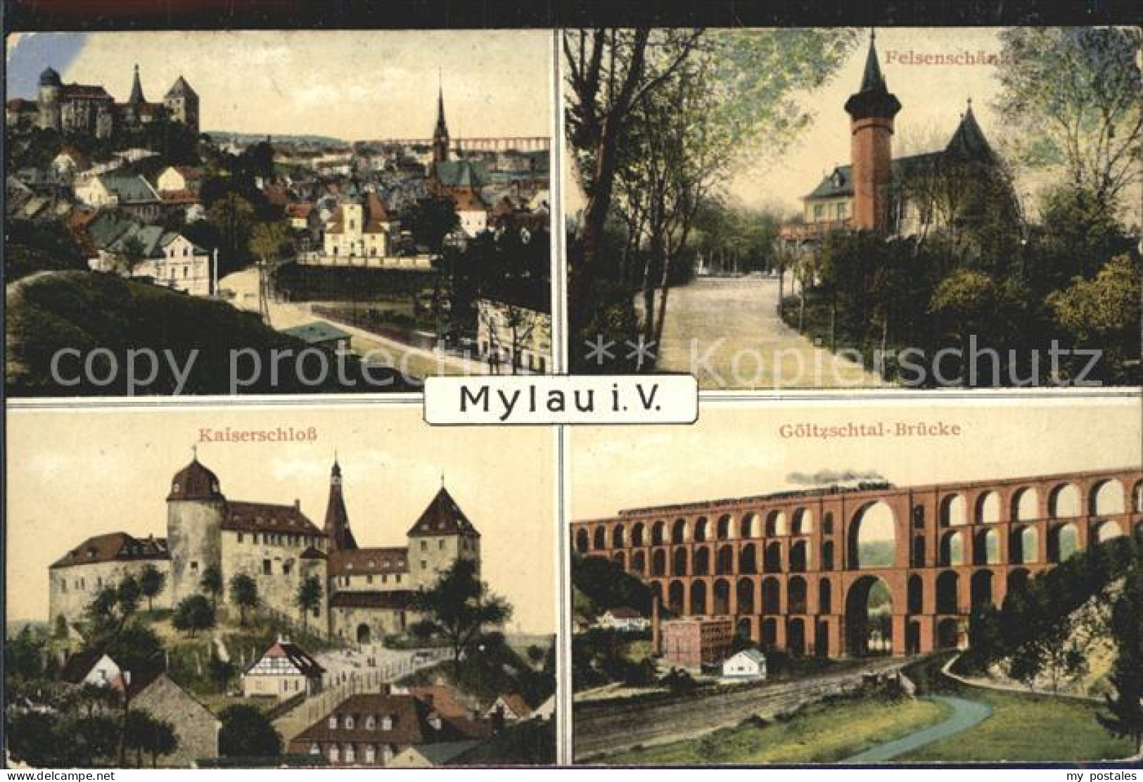 42266771 Mylau Felsenschaenke Kaiserschloss Goeltzschtal- Bruecke Mylau - Mylau