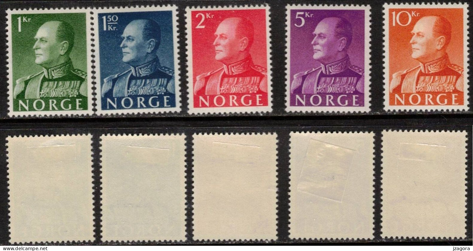 KING ROI KÖNIGN OLAF V NORWAY NORGE NORWEGEN NORVÈGE 1959 Mi 428X - 432XMH(*) - Ungebraucht