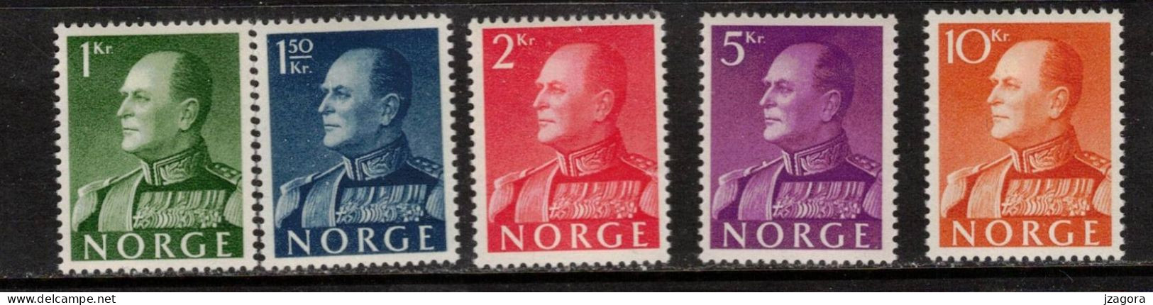 KING ROI KÖNIGN OLAF V NORWAY NORGE NORWEGEN NORVÈGE 1959 Mi 428X - 432XMH(*) - Unused Stamps