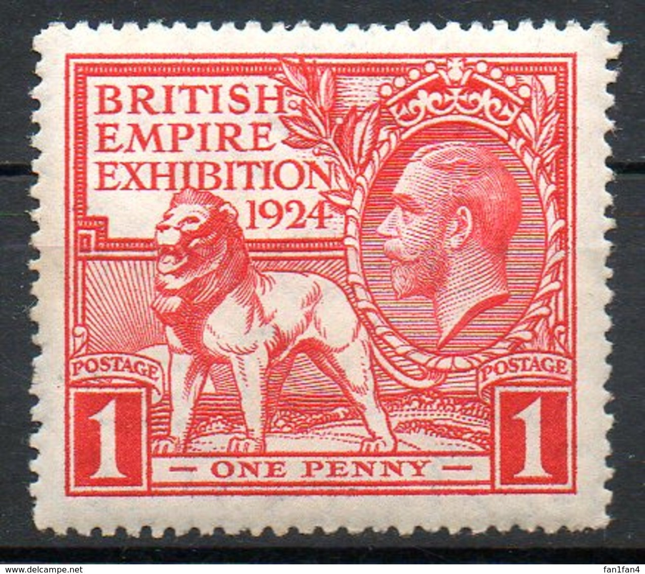 GRANDE BRETAGNE - 1924 - N° 171 - 1 D. Rouge - (Exposition De L'Empire Britannique à Wembley) - Unused Stamps