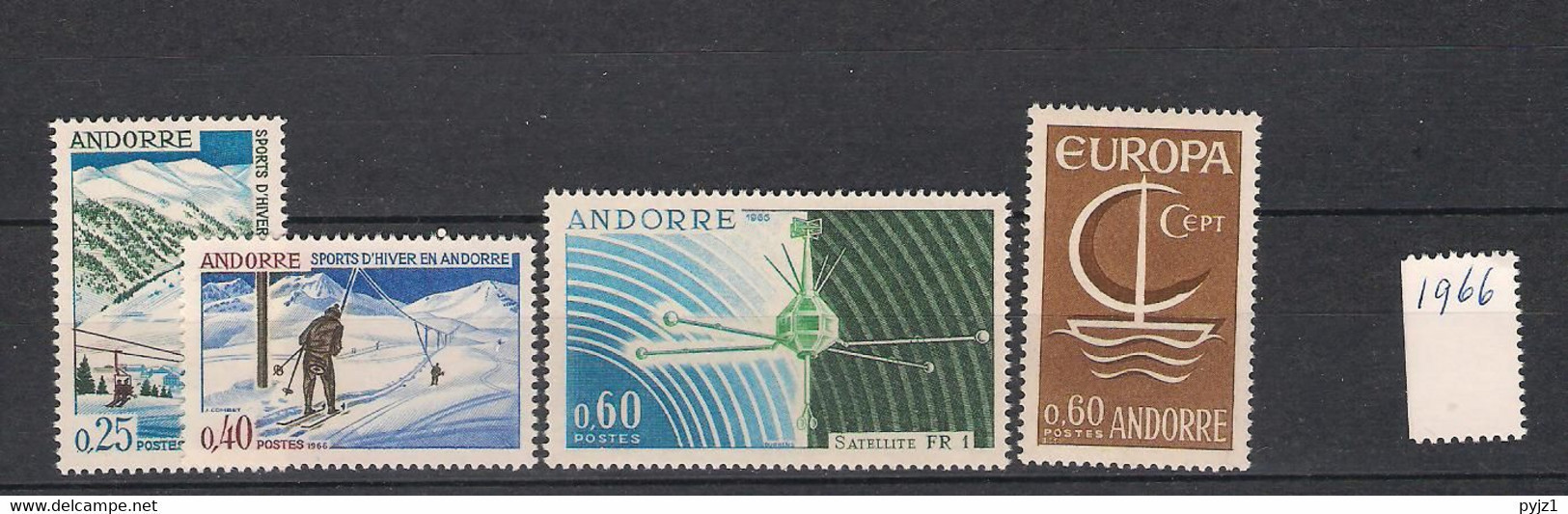 1966 MNH Andorra Fr,  Year Complete, Postfris - Années Complètes