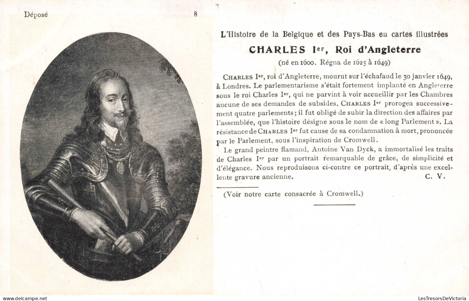 CELEBRITES - Personnages Historiques - Charles 1er - Roi D'Angleterre - Carte Postale Ancienne - Hommes Politiques & Militaires