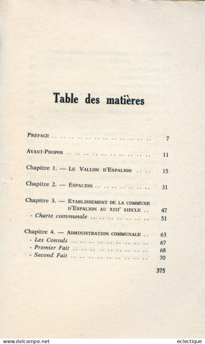 Simples Récits Historiques Sur Espalion Par Henri AFFRE,  Ed. Amis De La Vallée D'Olt, 2ème,édition 1972, AVEYRON - Midi-Pyrénées