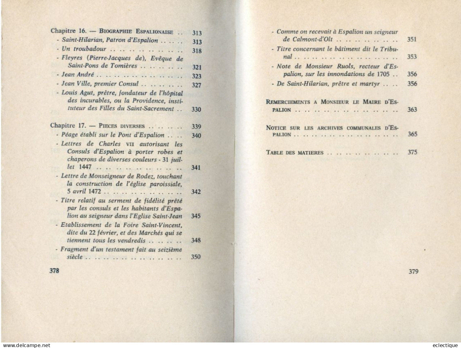 Simples Récits Historiques Sur Espalion Par Henri AFFRE,  Ed. Amis De La Vallée D'Olt, 2ème,édition 1972, AVEYRON - Midi-Pyrénées