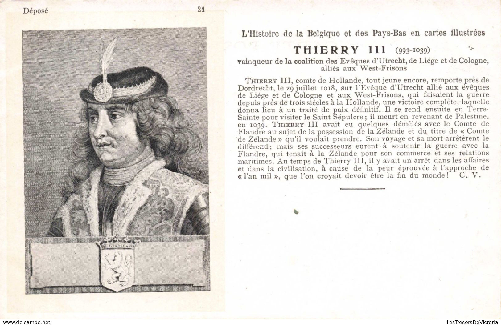 CELEBRITES - Personnages Historiques - Thierry III - Roi Des Francs - Carte Postale Ancienne - Politieke En Militaire Mannen