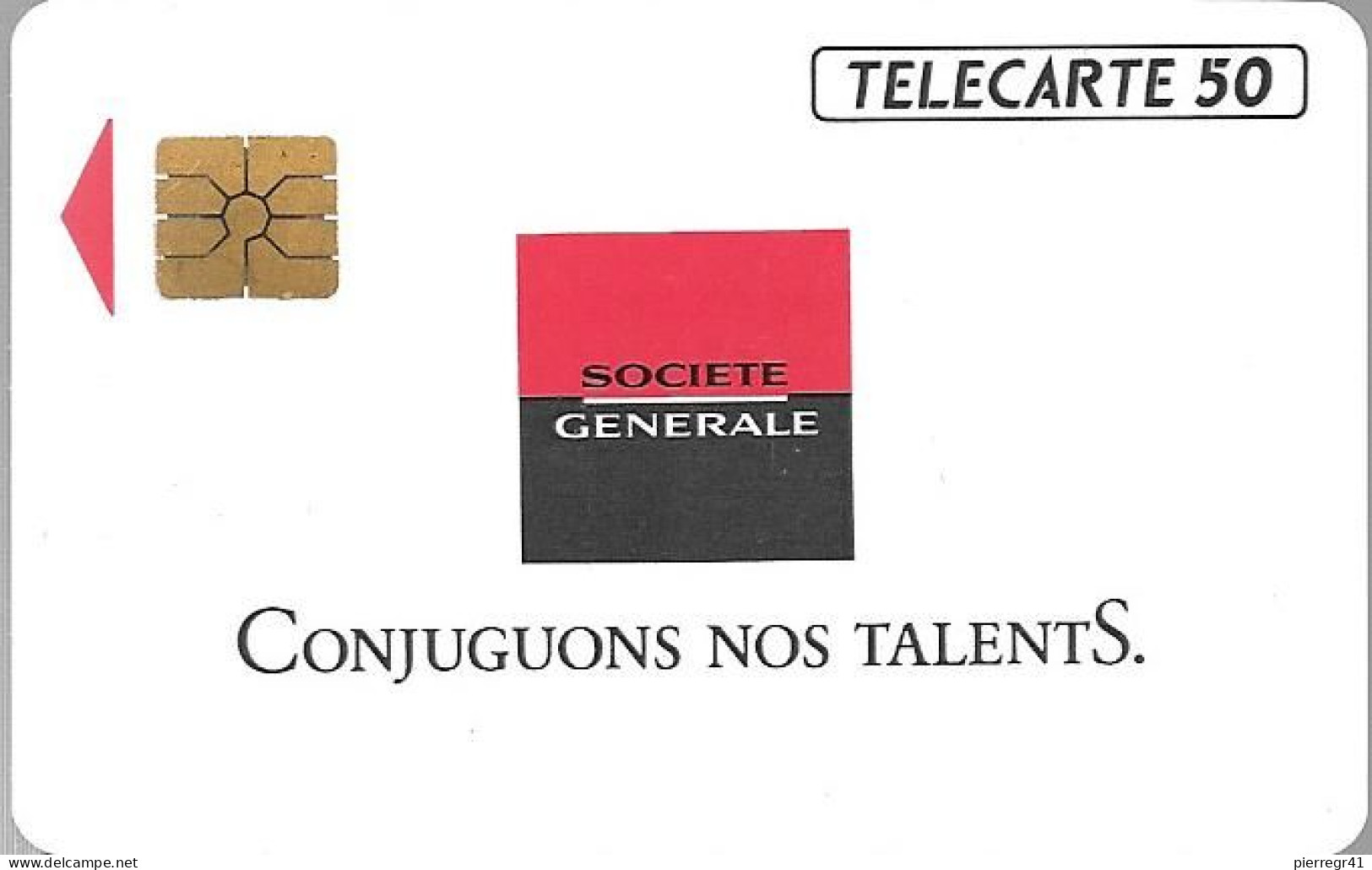 CARTE-PRIVEE-1990-D395-SO2-Série 4 Pe 4037-SOCIETE GENERALE-CONJUGUONS NOS TALENTS--R° Mat-1500Ex-NEUVE/LUXE- - Privées