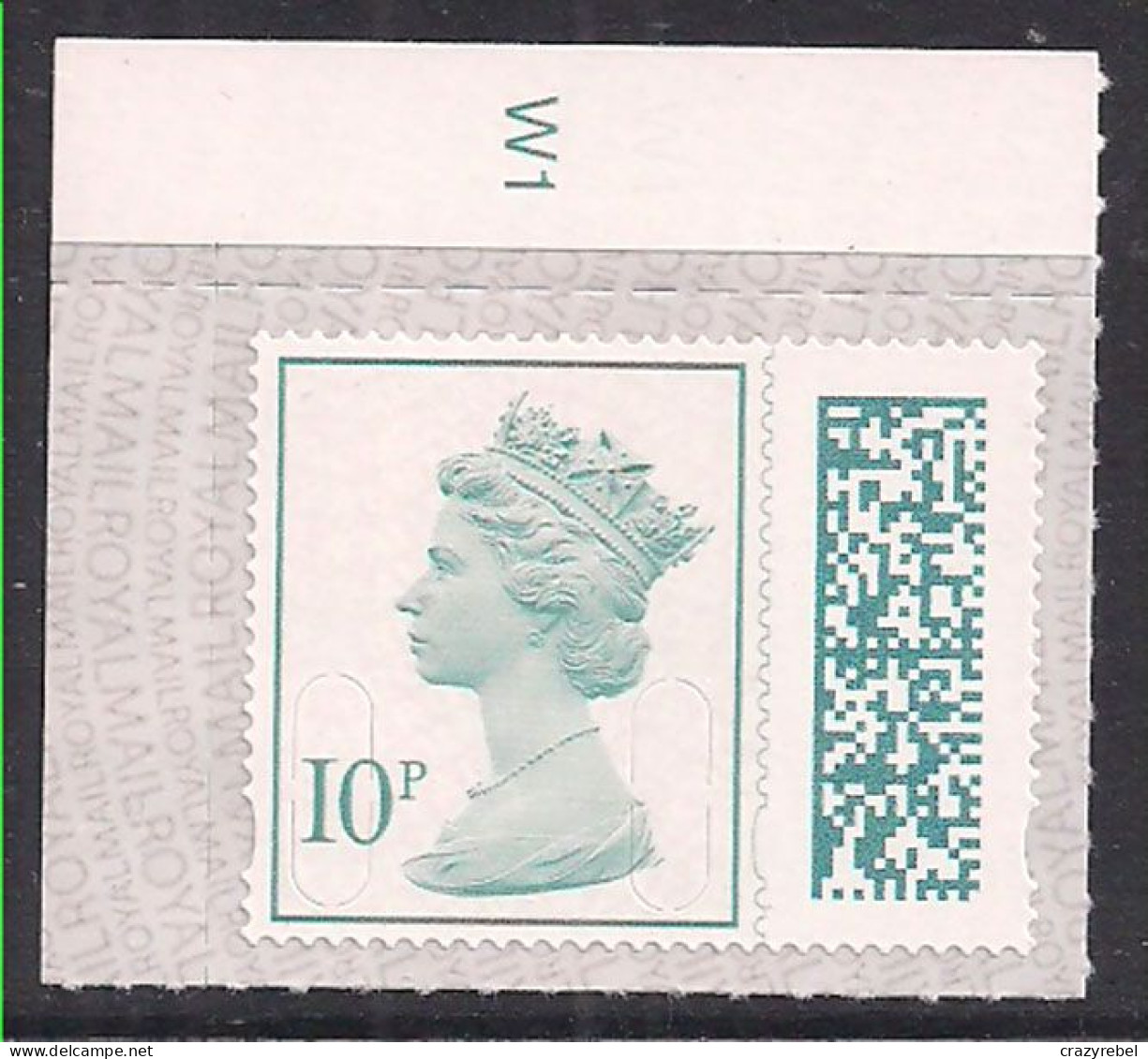 GB 2022 QE2 10p Green Barcoded Machin SG V4710 Umm MAIL ( G1295 ) - Unused Stamps