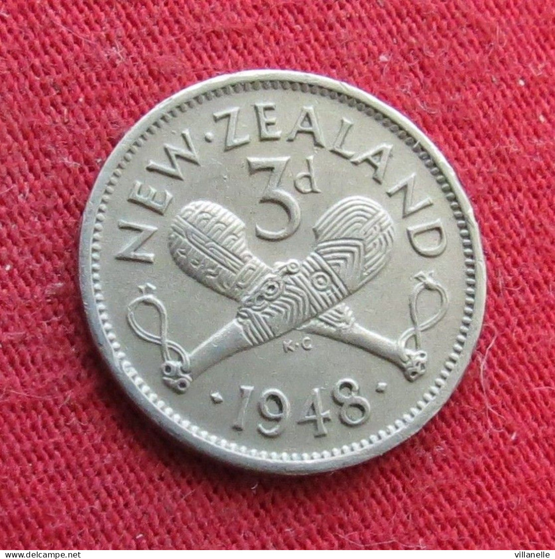 New Zealand 3 Pence 1948 KM# 15 *VT Nova Zelandia Nuova Zelanda Nouvelle Zelande - Nueva Zelanda