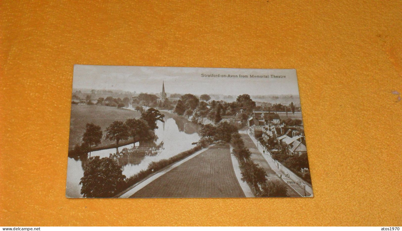 CARTE POSTALE ANCIENNE CIRCULEE DE 1920../ STRATFORD ON AVON FROM MEMORIAL THEATRE...CACHET + TIMBRE.. - Stratford Upon Avon