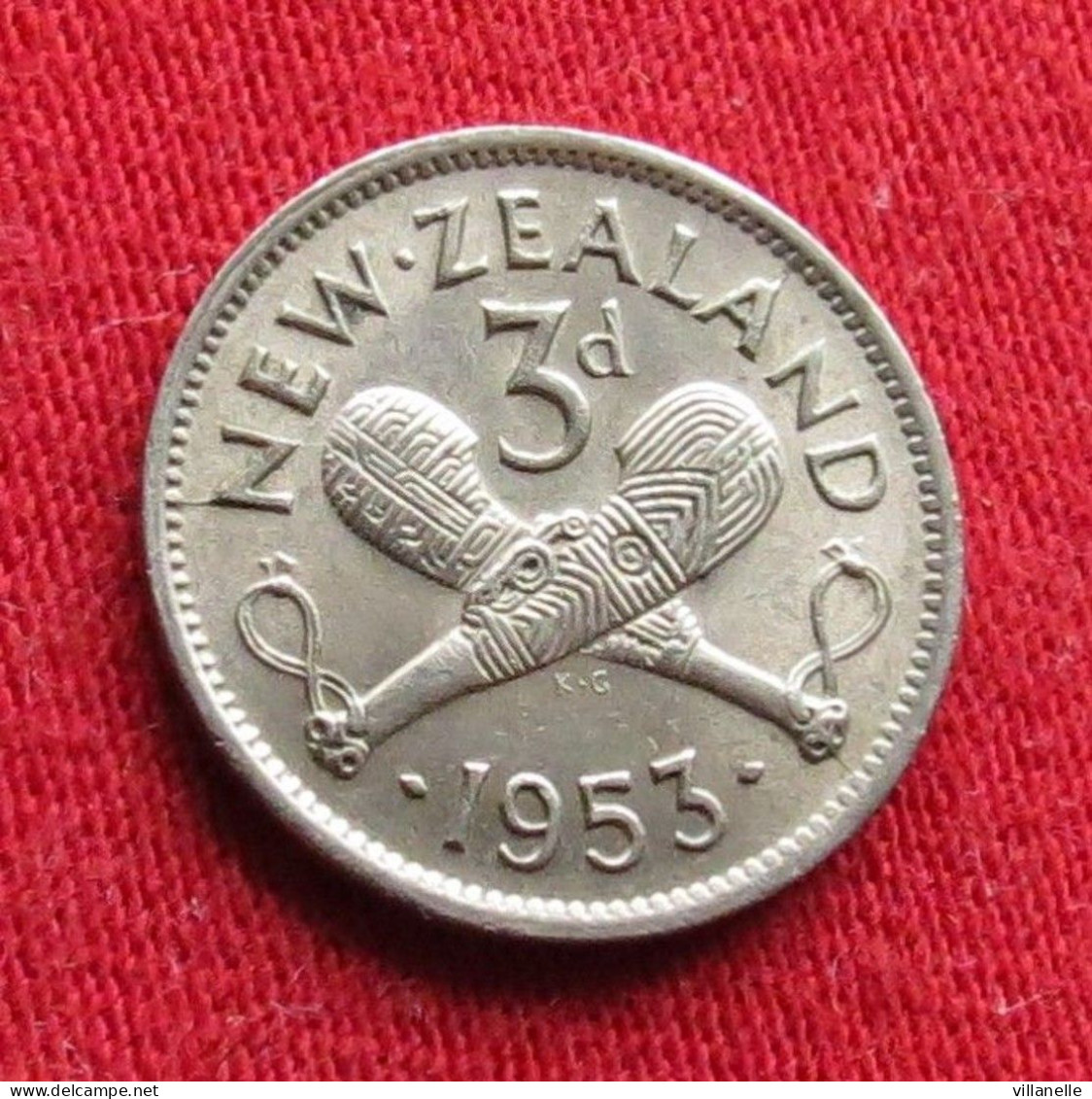 New Zealand 3 Pence 1953 KM# 25.1 *VT Nova Zelandia Nuova Zelanda Nouvelle Zelande - Nueva Zelanda