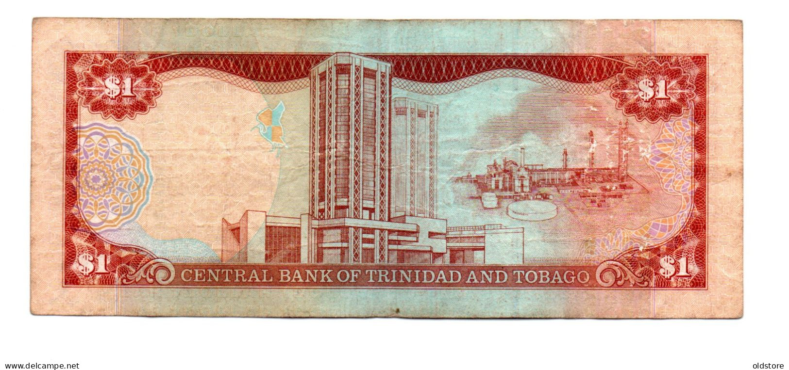 Trinidad & Tobago - Banknotes - 1 Dollar - Nice Fancy Radar Number ( 525525 ) -  ND 2006 - Used - Trinité & Tobago