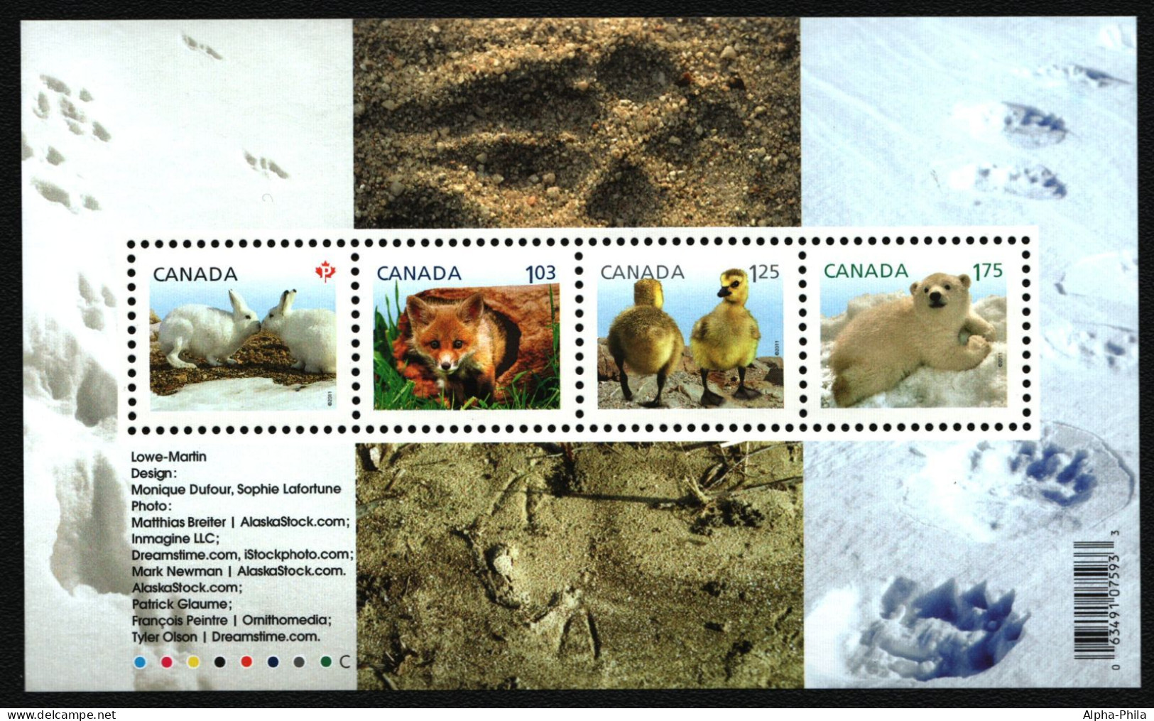 Kanada 2011 - Mi-Nr. Block 135 ** - MNH - Wildtiere / Wild Animals - Nuevos