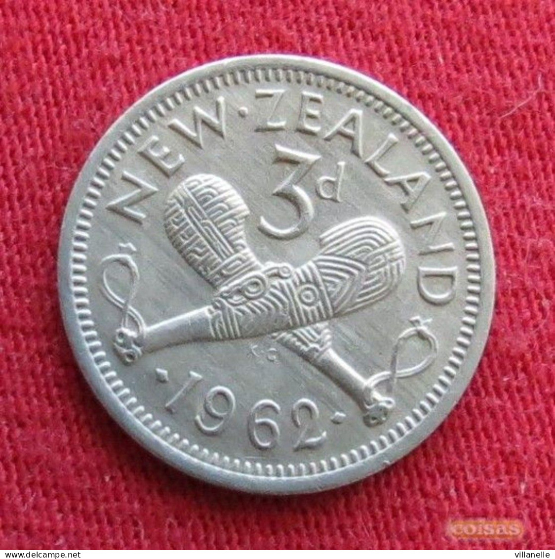 New Zealand 3 Pence 1962 KM# 25.2 *V1T Nova Zelandia Nuova Zelanda Nouvelle Zelande - Nueva Zelanda