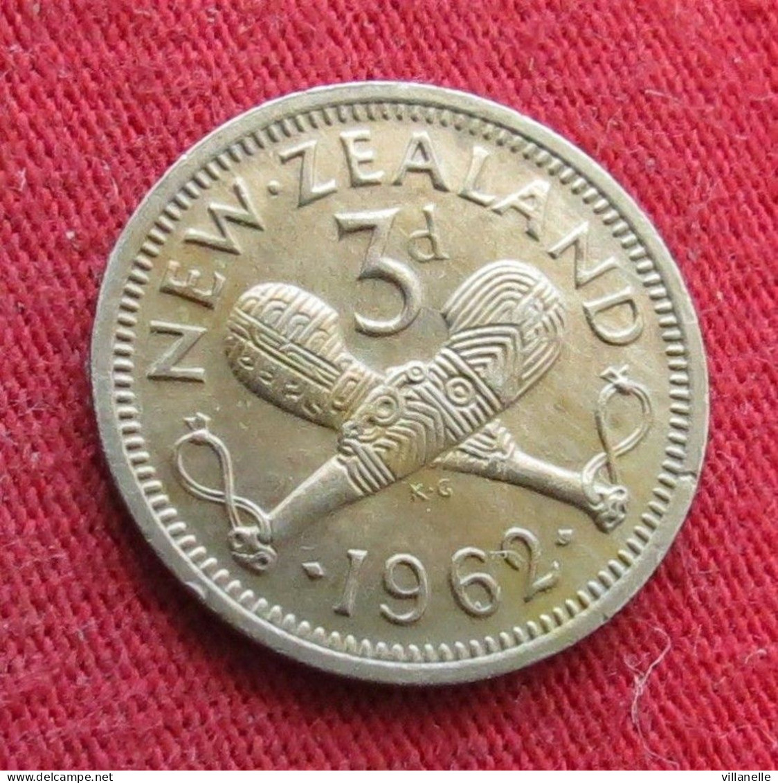 New Zealand 3 Pence 1962 KM# 25.2 *V2T Nova Zelandia Nuova Zelanda Nouvelle Zelande - Neuseeland