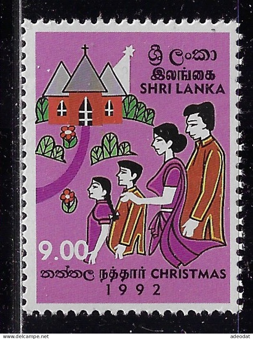 SRI LANKA 1992 CHRISTMAS  SCOTT #1058  MH - Sri Lanka (Ceylan) (1948-...)