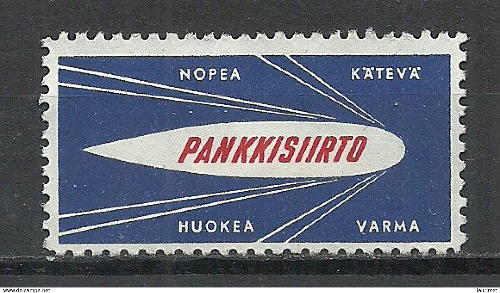 FINLAND - Bank Transfer - Banküberweisung - Vignette Advertising Poster Stamp Reklamemarke (*) - Erinnophilie