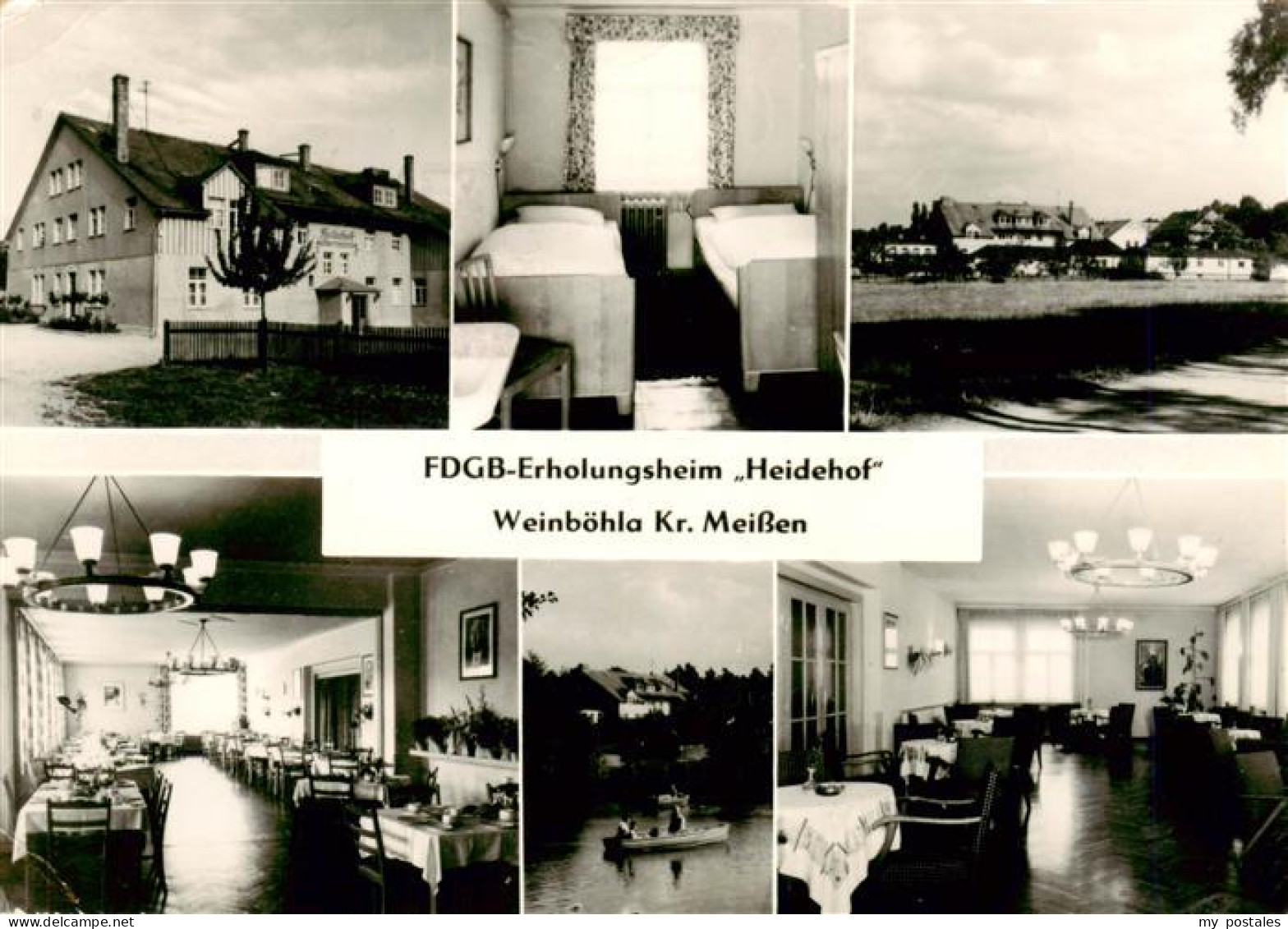 73905612 Weinboehla FDGB Erholungsheim Heidehof Gastraeume Zimmer - Weinboehla