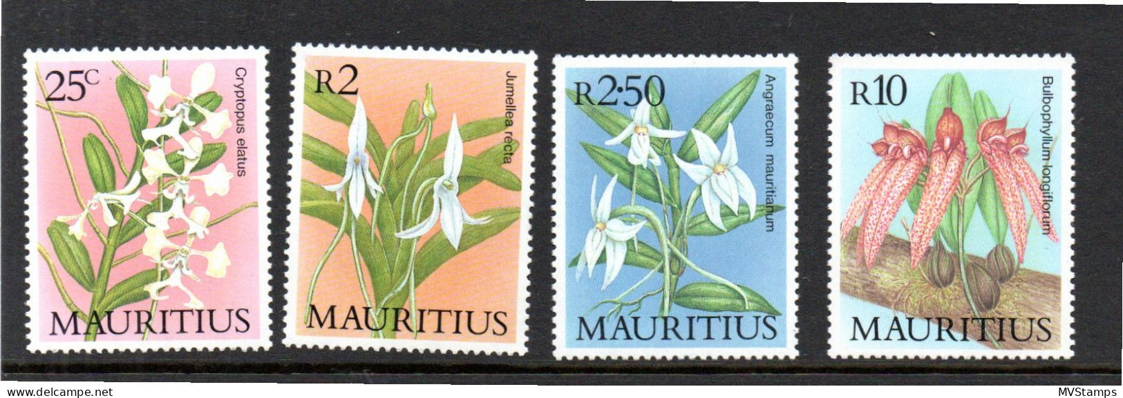 Mauritius 1986 Set Flowers/Orchids Stamps (Michel 634/37) MNH - Maurice (1968-...)