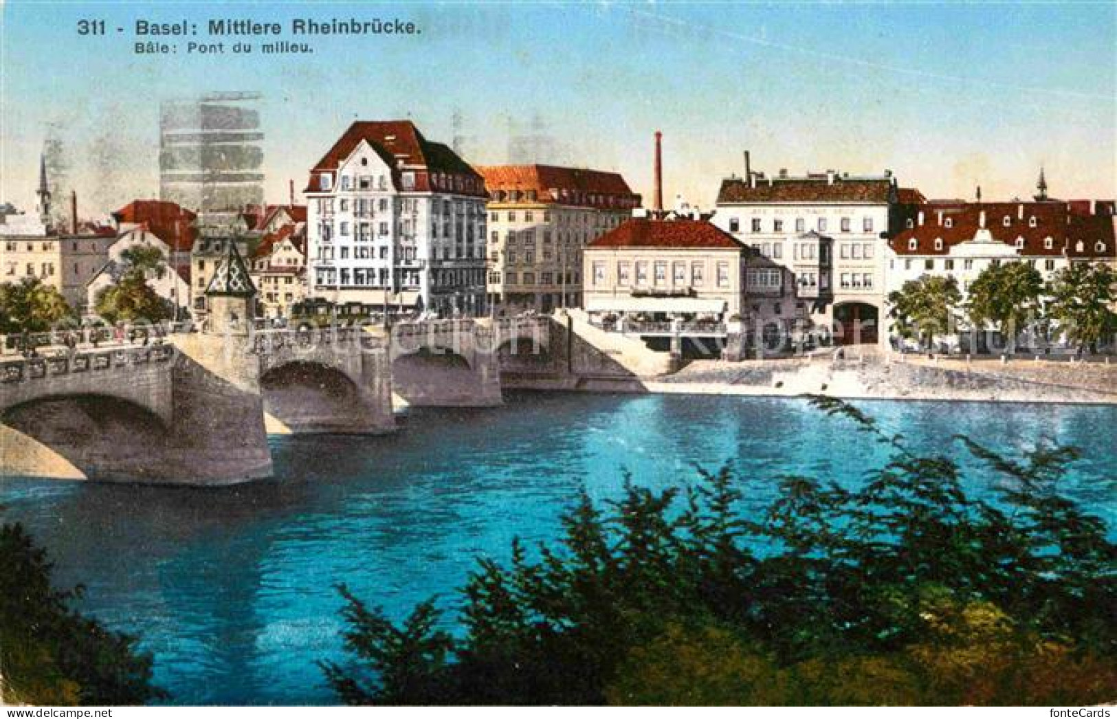 12647583 Basel BS Mittlere Rheinbruecke Basel - Andere & Zonder Classificatie