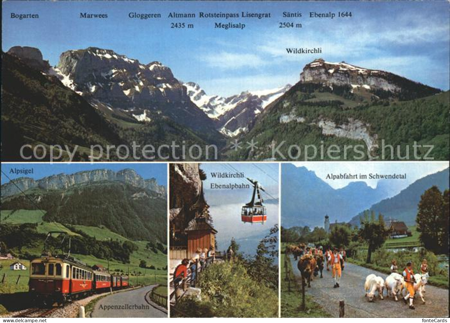 12367093 Appenzell IR Panorama Appenzeller Alpen Wildkirchli Appenzellerbahn Ebe - Altri & Non Classificati