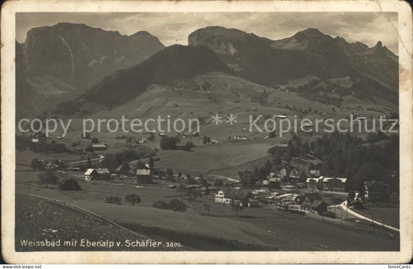 12317963 Weissbad Panorama Blick Vom Schaefler Ebenalp Appenzeller Alpen Weissba - Altri & Non Classificati