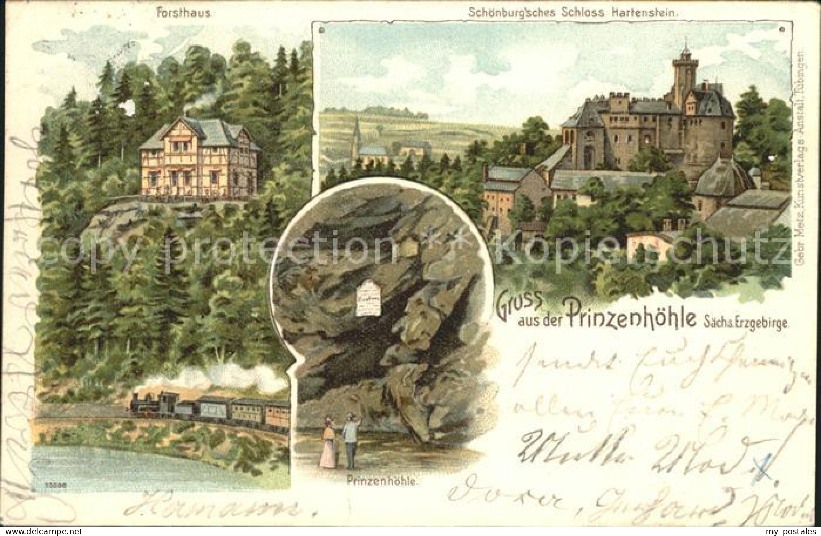 42253300 Hartenstein Zwickau Forsthaus Eisenbahn Prinzenhoehle Schoenburgsches S - Hartenstein